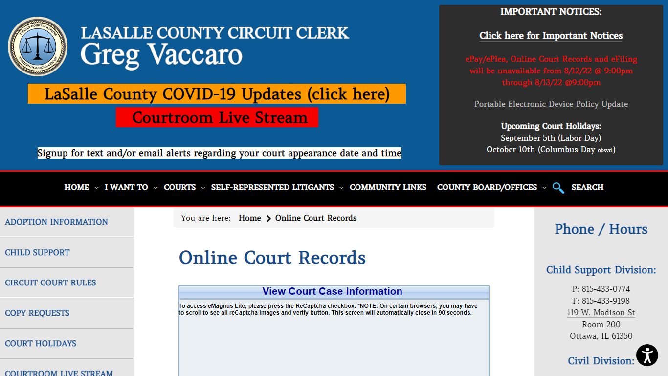 Online Court Records - LaSalle County Circuit Clerk